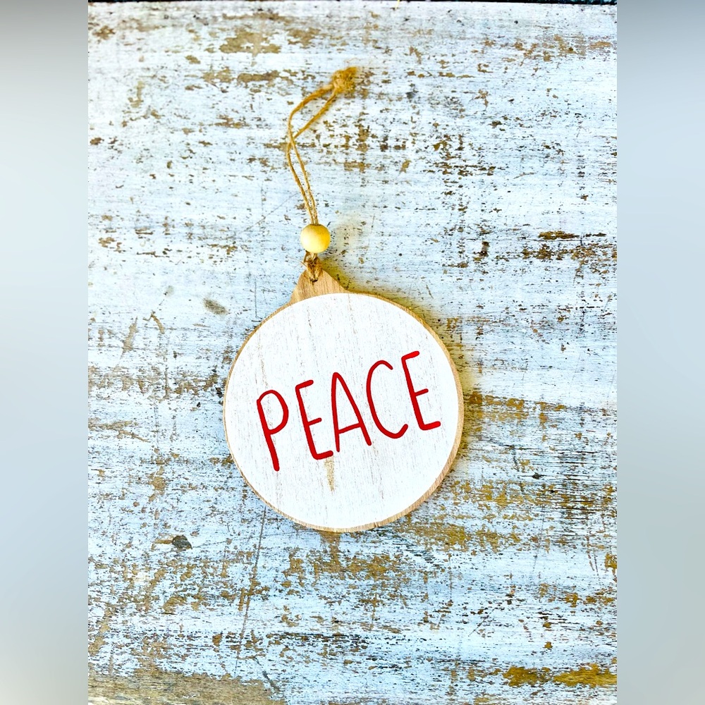 *Peace Wooden Ornament